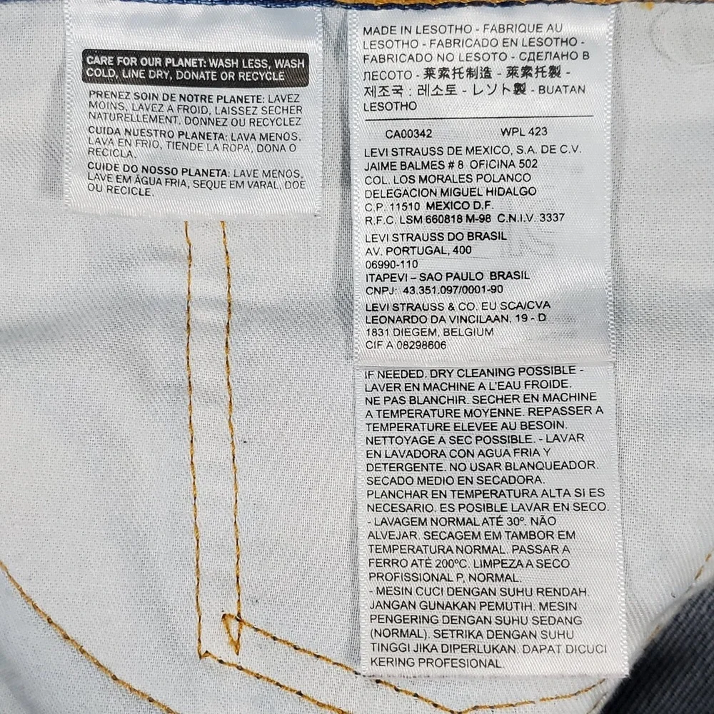Levis 505 Regular Fit Mens Blue Denim Jeans‎ Straight Leg W38 L32 00505-4891